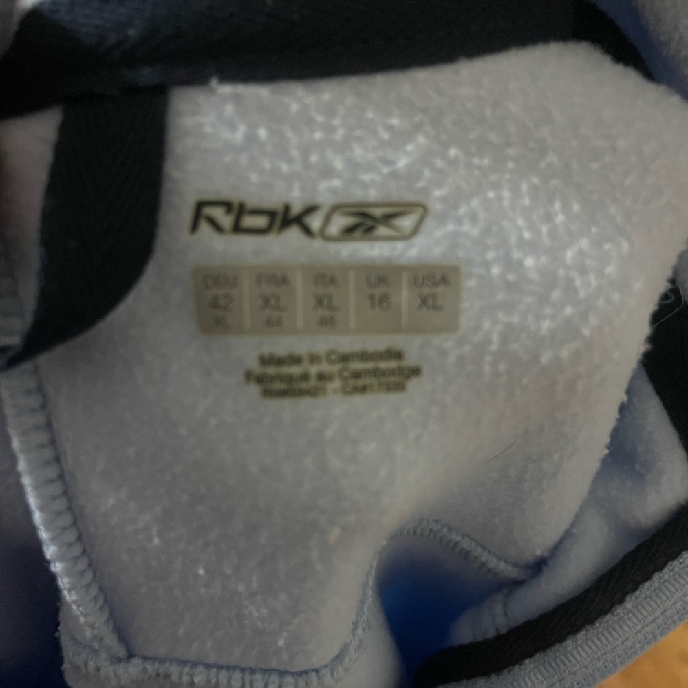 Reebok Men's Light Blue Half-Zip Jacket - Picture 3 of 4